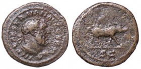 ROMANE IMPERIALI - Traiano (98-117) - Quadrante - Busto barbuto di Ercole a d. /R Cinghiale andante a d. C. 341 (AE g. 3,22)
BB+