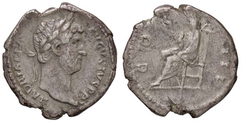 ROMANE IMPERIALI - Adriano (117-138) - Denario - Testa laureata a d. /R Il Pudor...