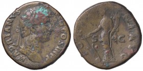 ROMANE IMPERIALI - Adriano (117-138) - Sesterzio - Testa laureata a d. /R La Fortuna seduta a s. con timone su globo e cornucopia (AE g. 25,37)
megli...