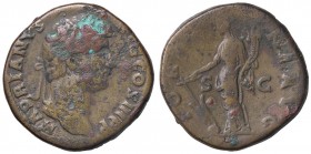 ROMANE IMPERIALI - Adriano (117-138) - Sesterzio - Testa laureata a d. /R La Fortuna seduta a s. con timone su globo e cornucopia (AE g. 25,37)
megli...