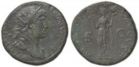 ROMANE IMPERIALI - Adriano (117-138) - Dupondio - Testa radiata a d. /R L'Eternità di fronte con le teste del Sole e della Luna C. 134 (AE g. 14,71)
...