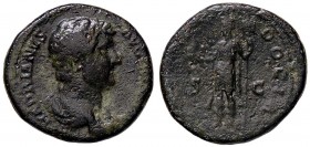ROMANE IMPERIALI - Adriano (117-138) - Asse - Busto a d. /R La Cappadocia in piedi a s. tiene uno stendardo e la rappresentazione del monte Argeo C. 2...