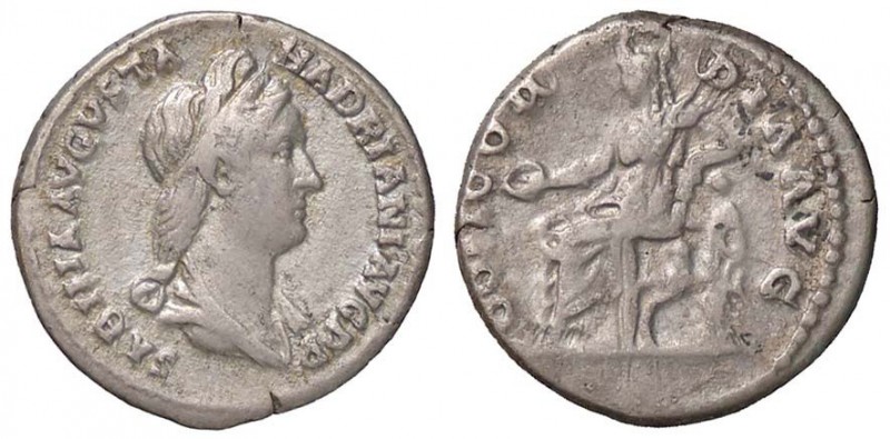 ROMANE IMPERIALI - Sabina (moglie di Adriano) - Denario - Busto drappeggiato e d...