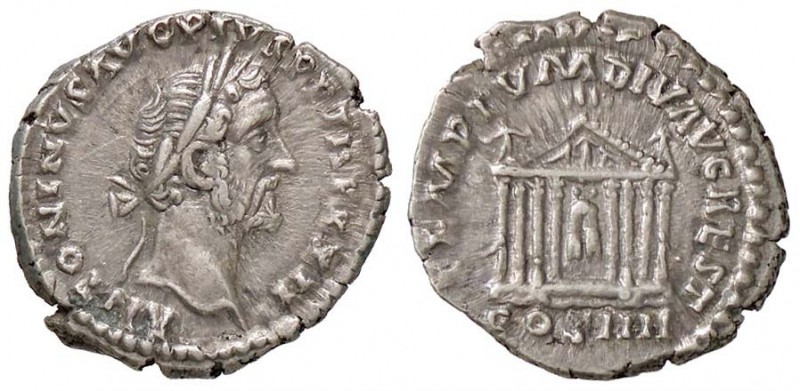 ROMANE IMPERIALI - Antonino Pio (138-161) - Denario - Testa laureata a d. /R Tem...