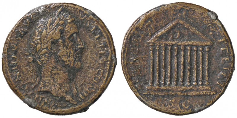 ROMANE IMPERIALI - Antonino Pio (138-161) - Sesterzio - Testa laureata a d. /R T...