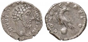 ROMANE IMPERIALI - Marco Aurelio (161-180) - Denario - Testa a d. /R Aquila a s. retrospiciente su altare C. 88 (AG g. 3,68) Ex InAsta 27, lotto 532
...