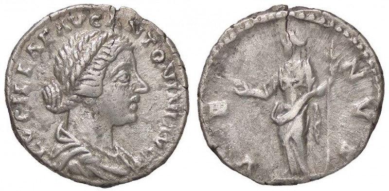 ROMANE IMPERIALI - Lucilla (moglie di L. Vero) - Denario - Busto drappeggiato a ...