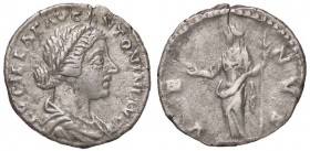 ROMANE IMPERIALI - Lucilla (moglie di L. Vero) - Denario - Busto drappeggiato a d. /R Venere stante a s. con mela e scettro C. 70; RIC 784 (AG g. 3,22...
