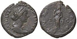 ROMANE IMPERIALI - Lucilla (moglie di L. Vero) - Asse - Busto a d. /R Il Pudore stante a s. si aggiusta il velo e si alza la veste C. 61 (AE g. 10,41)...