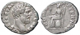 ROMANE IMPERIALI - Clodio Albino (193-195) - Denario - Testa a d. /R Roma seduta a s. con palladio e scettro, dietro uno scudo C. 61; RIC 11a (AG g. 3...