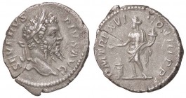 ROMANE IMPERIALI - Settimio Severo (193-211) - Denario - Testa laureata a d. /R Il Genio stante a s. con cornucopia sacrificante su un altare C. 505; ...