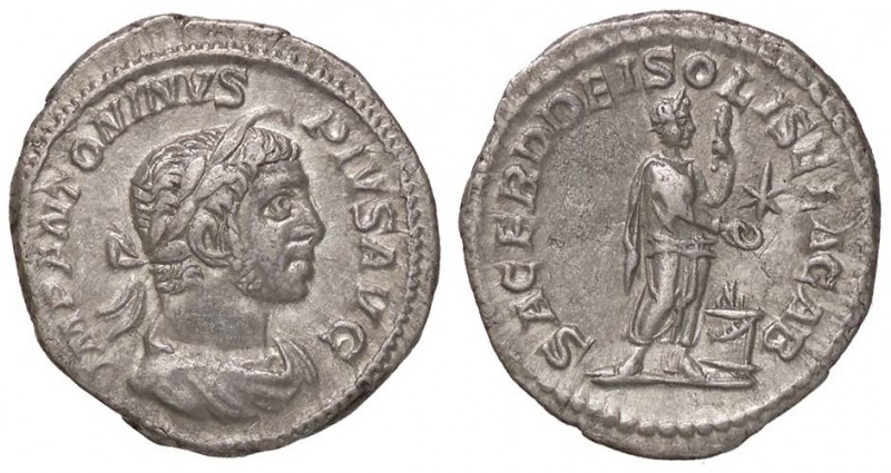 ROMANE IMPERIALI - Elagabalo (218-222) - Denario - Busto laureato e drappeggiato...