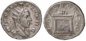 ROMANE IMPERIALI - Alessandro Severo (222-235) - Antoniniano (Restituzione di Gallieno) - Busto radiato e drappeggiato a d. /R Altare ornato e acceso ...