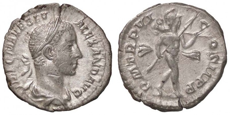 ROMANE IMPERIALI - Alessandro Severo (222-235) - Denario - Busto laureato e drap...