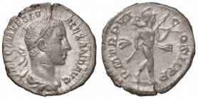 ROMANE IMPERIALI - Alessandro Severo (222-235) - Denario - Busto laureato e drappeggiato a d. /R Marte andante a d. con lancia e trofeo C. 305; RIC 61...