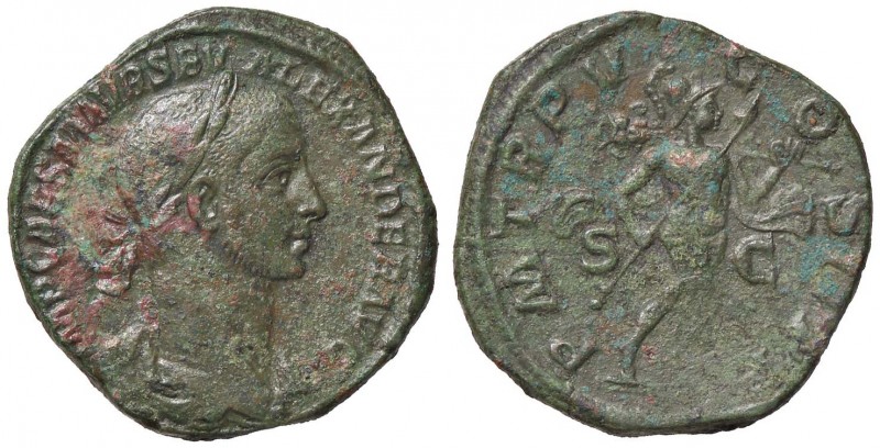 ROMANE IMPERIALI - Alessandro Severo (222-235) - Sesterzio - Busto laureato e dr...