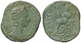ROMANE IMPERIALI - Giulia Mamea (madre di A. Severo) - Sesterzio - Busto diademato a d. /R La Felicità seduta a s. con caduceo e cornucopia C. 26 (AE ...