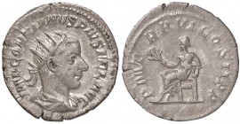 ROMANE IMPERIALI - Gordiano III (238-244) - Antoniniano - Busto radiato e drappeggiato a d. /R Apollo seminudo seduto a s. con ramo d'alloro appoggiat...