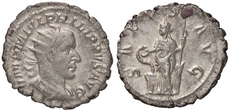 ROMANE IMPERIALI - Filippo I (244-249) - Antoniniano - Busto radiato e drappeggi...