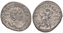 ROMANE IMPERIALI - Otacilia Severa (moglie di Filippo I) - Antoniniano - Busto diademato a d. su crescente /R La Concordia seduta a s. con patera e co...