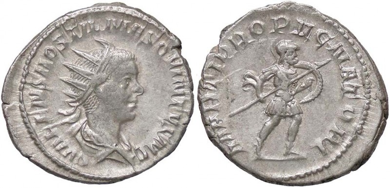 ROMANE IMPERIALI - Ostiliano (251) - Antoniniano - Busto radiato e drappeggiato ...