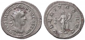 ROMANE IMPERIALI - Ostiliano (251) - Antoniniano - Busto radiato e drappeggiato a d. /R Uberitas stante a s. con borsa e cornucopia C. 63 (10 Fr.) (AG...