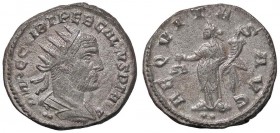 ROMANE IMPERIALI - Treboniano Gallo (251-253) - Antoniniano - Busto radiato e drappeggiato a d. /R L'Equità stante a s. con bilancia e cornucopia C. 9...