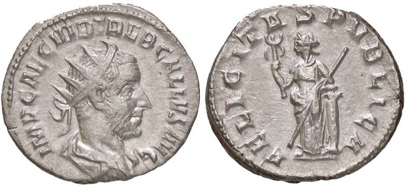 ROMANE IMPERIALI - Treboniano Gallo (251-253) - Antoniniano - Busto radiato e dr...