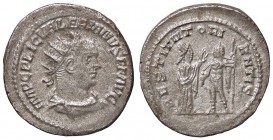 ROMANE IMPERIALI - Valeriano I (253-260) - Antoniniano - Busto radiato e drappeggiato a d. /R L'Oriente turrito con corona di fronte a Valeriano con l...