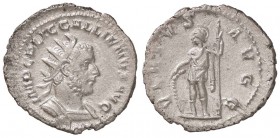 ROMANE IMPERIALI - Gallieno (253-268) - Antoniniano - Busto radiato, corazzato e drappeggiato a d. /R Il Valore in abiti militari stante a s. con scud...