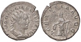 ROMANE IMPERIALI - Gallieno (253-268) - Antoniniano - Busto radiato e drappeggiato a d. /R La Letizia stante a s. con corona e ancora C. 440 (AG g. 4,...