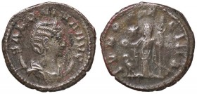ROMANE IMPERIALI - Salonina (moglie di Gallieno) - Antoniniano - Busto diademato a d. su crescente /R Giunone Regina stante a s. con patera e scettro;...