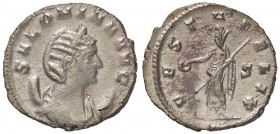ROMANE IMPERIALI - Salonina (moglie di Gallieno) - Antoniniano - Busto diademato a d. su crescente /R Vesta stante a s. con patera e scettro trasversa...