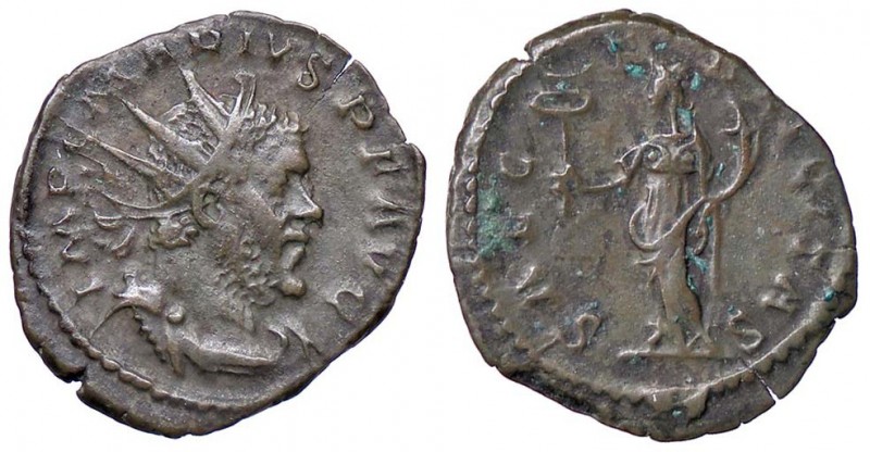 ROMANE IMPERIALI - Mario (268) - Antoniniano - Busto radiato e drappeggiato a d....