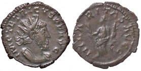 ROMANE IMPERIALI - Tetrico I (270-273) - Antoniniano - Busto radiato e drappeggiato a d. /R Hilaritas stante a s. con palma e cornucopia C. 48 (MI g. ...