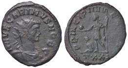 ROMANE IMPERIALI - Carino (283-285) - Antoniniano - Busto radiato e corazzato a d. /R Carino stante a s. con globo e lancia; ai suoi piedi, un prigion...