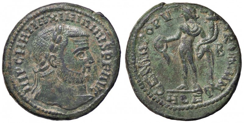 ROMANE IMPERIALI - Massimiano Ercole (286-310) - Follis (Alessandria) - Testa la...