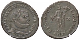 ROMANE IMPERIALI - Galerio Massimiano (305-311) - Follis (Antiochia) - Testa laureata a d. /R Il Genio stante a s. con patera e cornucopia C. 48; RIC ...