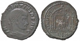 ROMANE IMPERIALI - Massenzio (306-312) - Follis - Testa laureata a d. /R Roma di fronte seduta entro tempio esastilo C. 21 (MI g. 5,85)
BB+