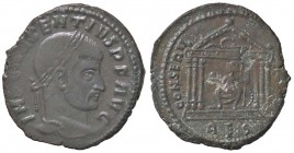 ROMANE IMPERIALI - Massenzio (306-312) - Follis - Testa laureata a d. /R Roma di fronte seduta entro tempio esastilo C. 21 (MI g. 5,85)
BB+