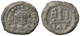 BIZANTINE - Maurizio Tiberio (582-602) - Decanummo (Catania) - Busto frontale /R Grande I tra anno e numerale Sear 580 (AE g. 4,04)
BB+