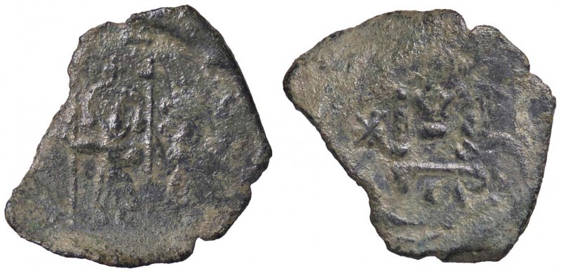 BIZANTINE - Giustiniano II e Tiberio III (705-711) - Follis (Siracusa) - Giustin...