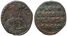 BIZANTINE - Leone VI e Alessandro (886-908) - Follis - Busto di Leone di fronte /R Scritta nel campo Ratto 1873; Sear 1729 (AE g. 7,36)
BB