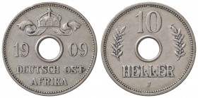 ESTERE - AFRICA ORIENTALE TEDESCA - Guglielmo II (1888-1918) - 10 Heller 1909 J NI
BB-SPL
