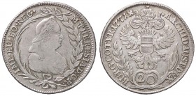 ESTERE - AUSTRIA - Giuseppe II (con la madre Maria Teresa) (1765-1780) - 20 Kreuzer 1771 IC SK Kr. 2067.1 AG
BB/BB+