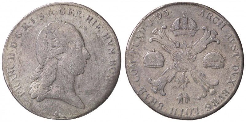 ESTERE - AUSTRIA - Francesco II (1792-1806) - Tallero 1793 A Kr. 62.1 AG Da mont...
