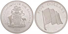 ESTERE - BAHAMAS - Elisabetta II (1952) - 5 Dollari 1974 Kr. 67a AG
FS