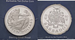 ESTERE - BARBADOS - Elisabetta II (1952) - 10 Dollari 1980 Kr. 17a AG In cartoncino
FS