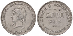 ESTERE - BRASILE - Repubblica (1889) - 2.000 Reis 1907 Kr. 508 AG
BB+