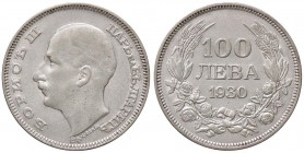 ESTERE - BULGARIA - Boris III (1918-1943) - 100 Leva 1930 Kr. 43 AG
SPL